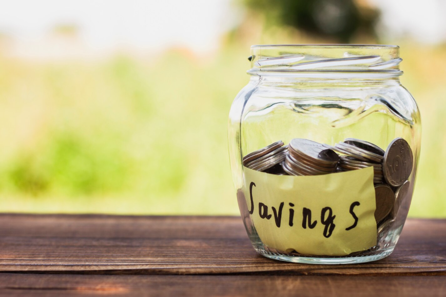 A jar of coins